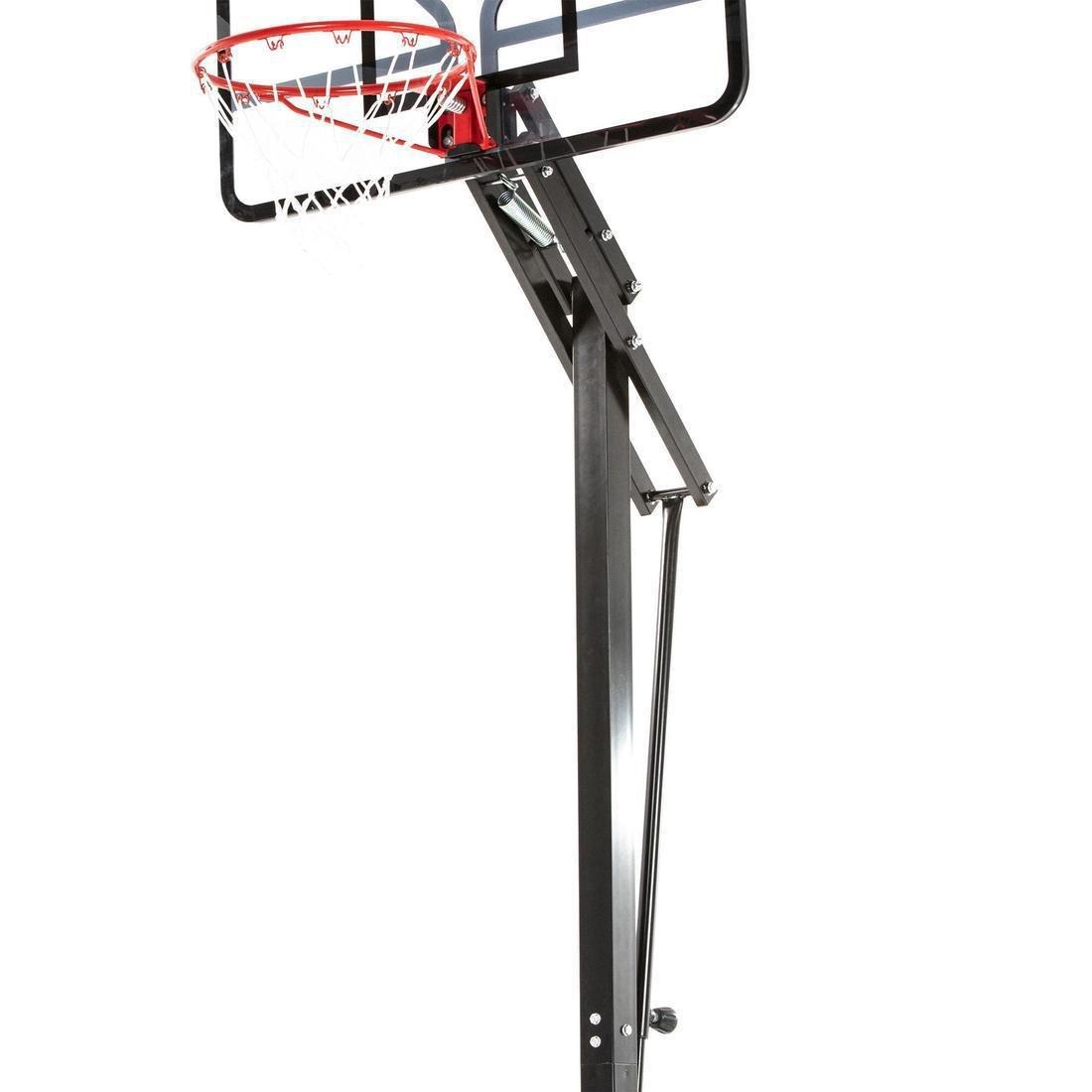 BLACK Basketball Hoop By Tarmak - 2.40m to 3.05m With Easy Adjustment, No Color, medium