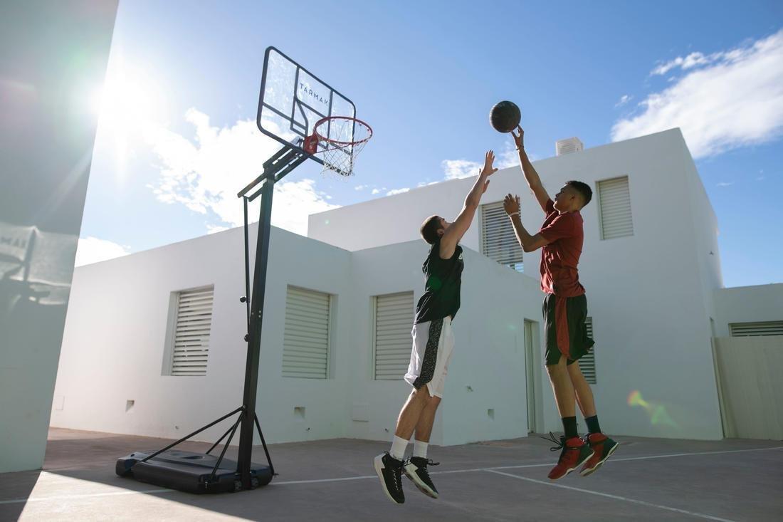 TARMAK - Basketball Hoop with Easy-Adjustment Stand (2.40m to 3.05m) B700 Pro, black