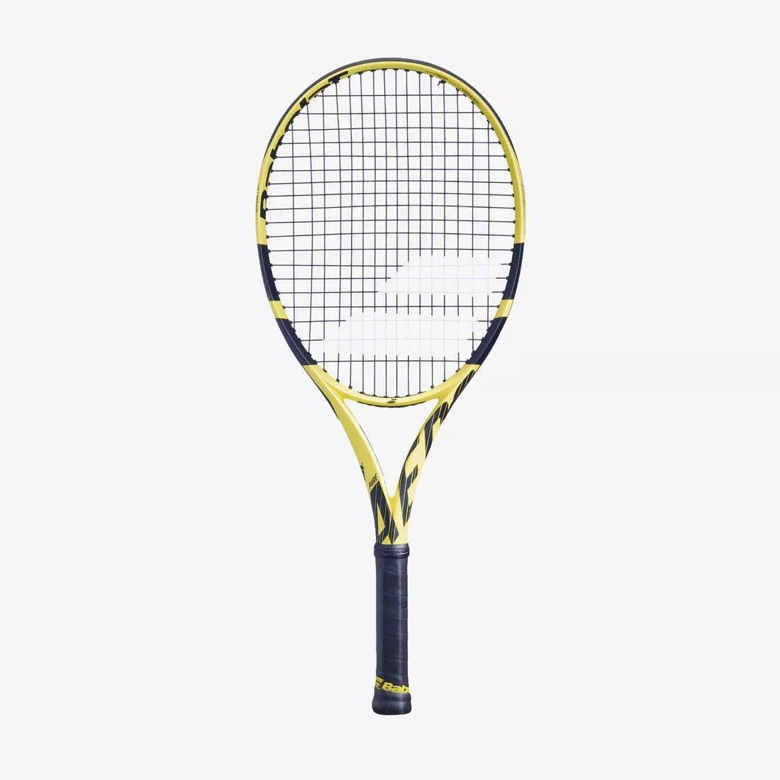 Kids Grip Pure Tennis Racket, Yellow, No Color, large image number 0