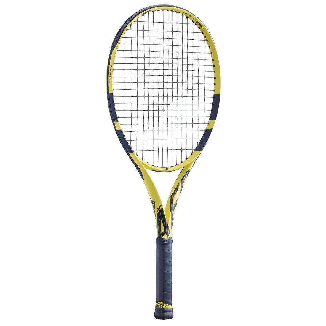 Kids Grip Pure Tennis Racket, Yellow, No Color, large image number 1