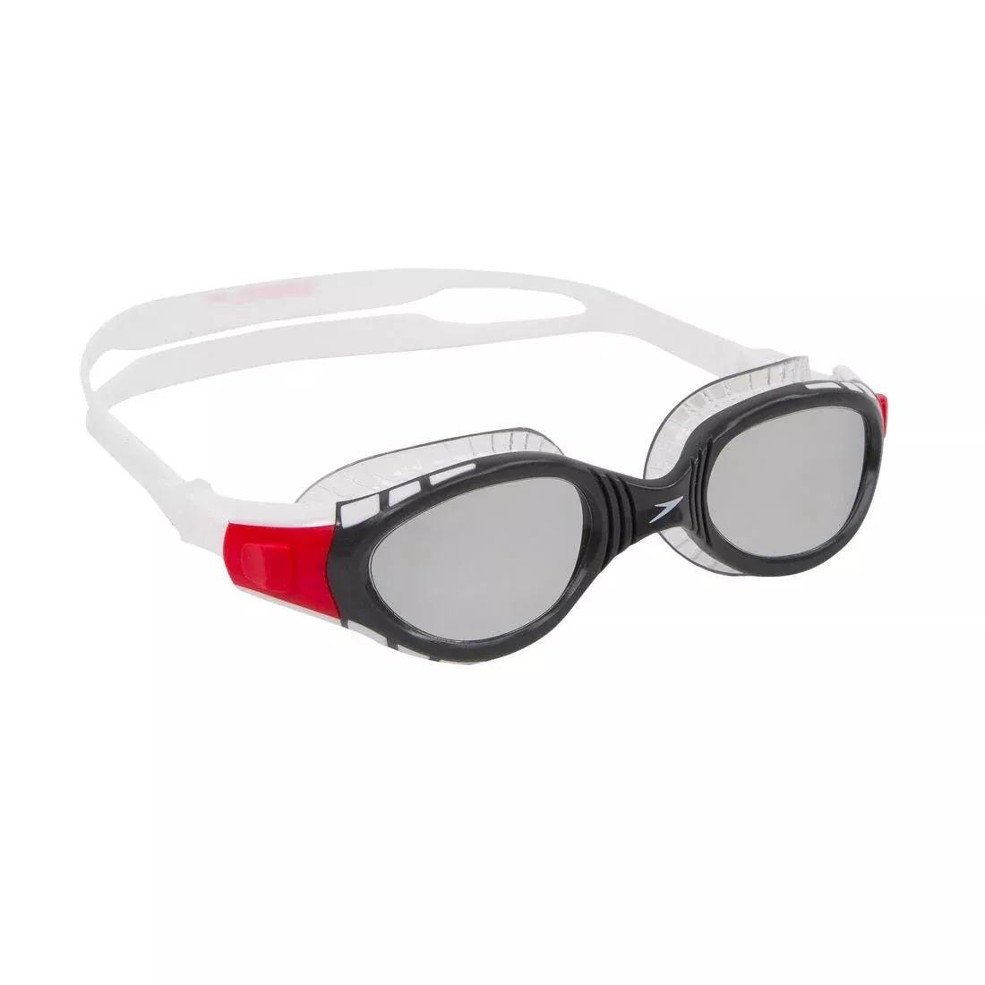 BLACK Futura BioFuse Speedo Swimming Goggles - Mirror - White/Red, , large image number 0