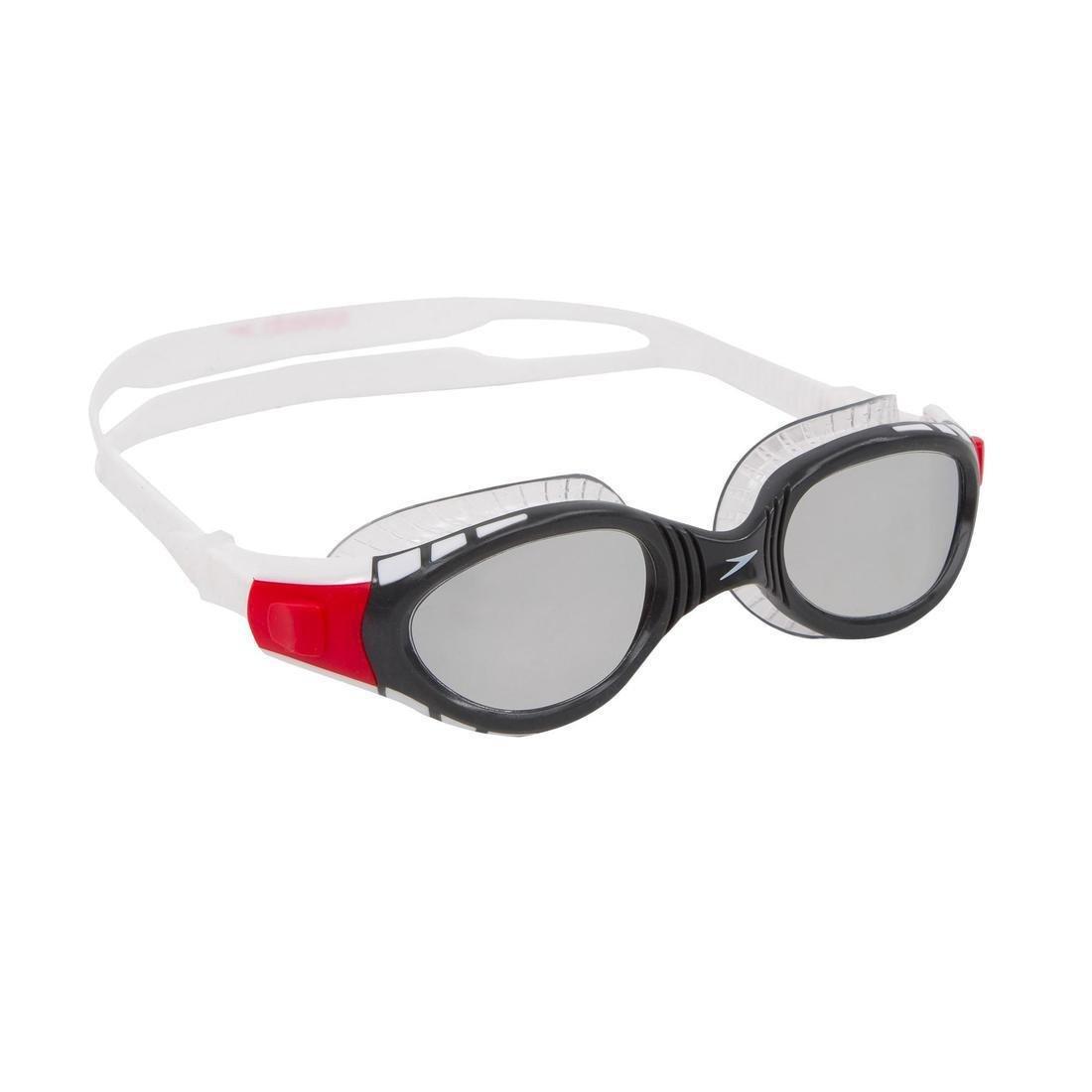 BLACK Futura BioFuse Speedo Swimming Goggles - Mirror - White/Red, , large image number 1
