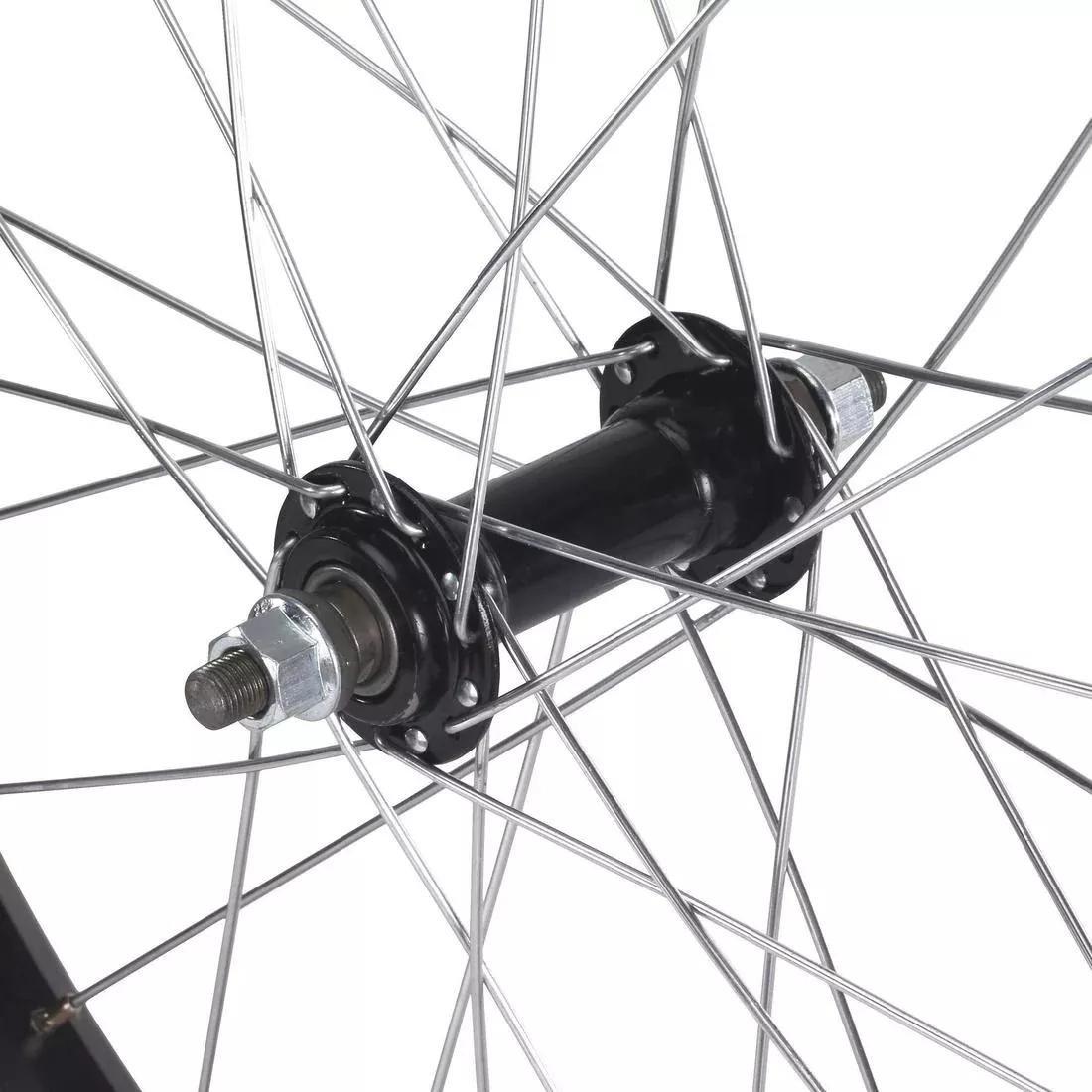 BLACK Kids' Bike Wheel 20 Front - Black, No Color, large image number 2