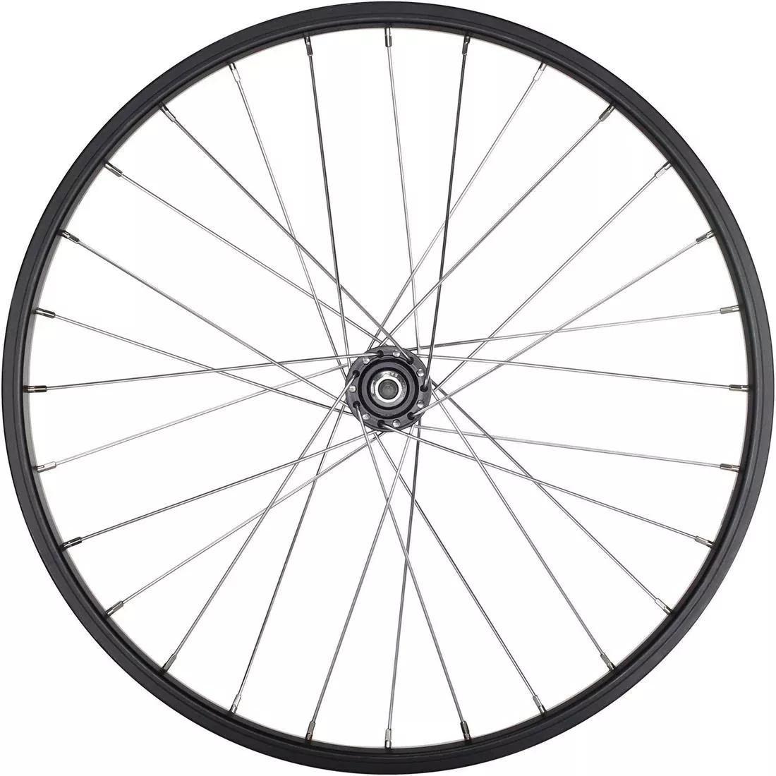 BLACK Kids' Bike Wheel 20 Front - Black, No Color, large image number 4