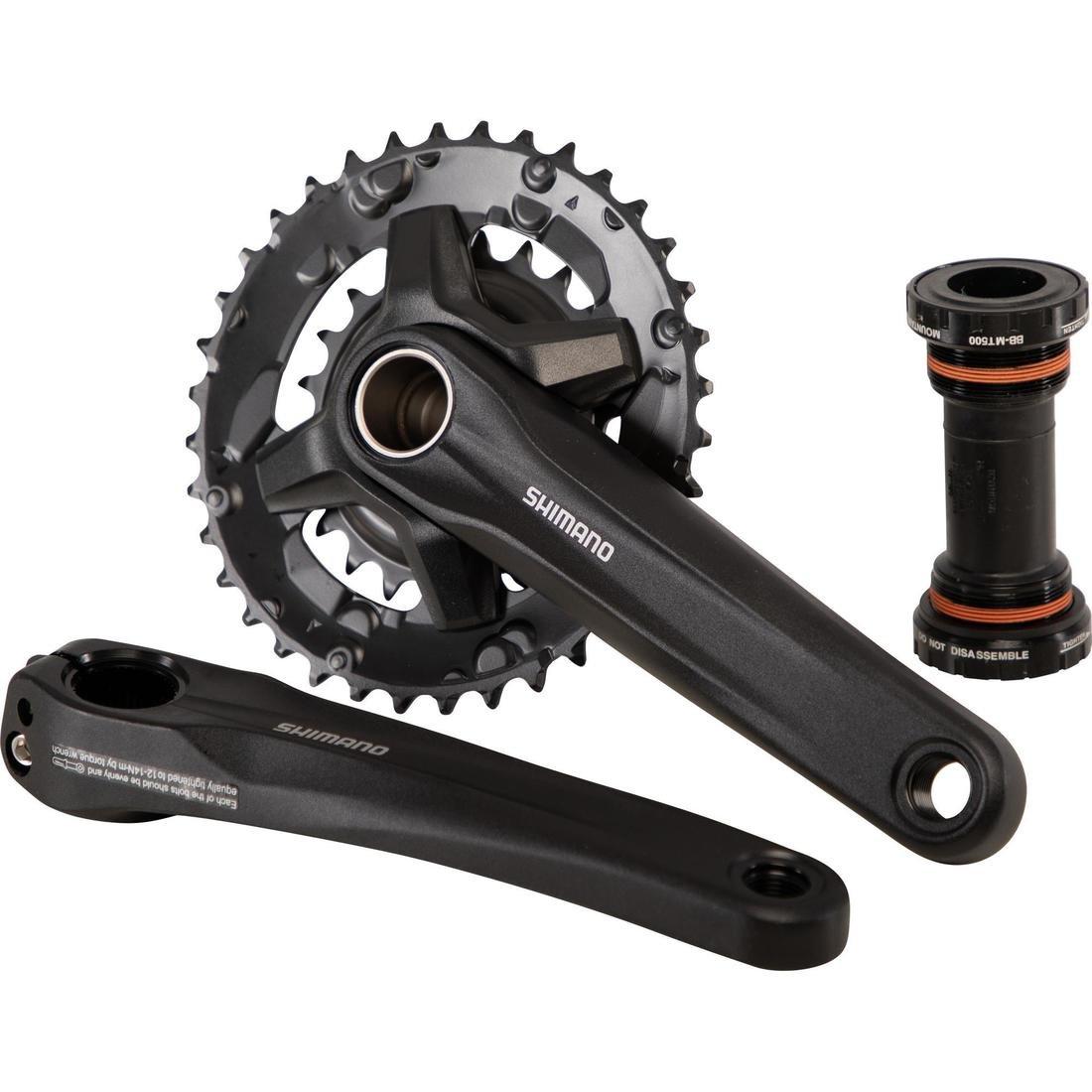 Double Chainset 9D 36/22-Speed Hollowtech II Bottom Bracket Shimano Altus, No Color, medium
