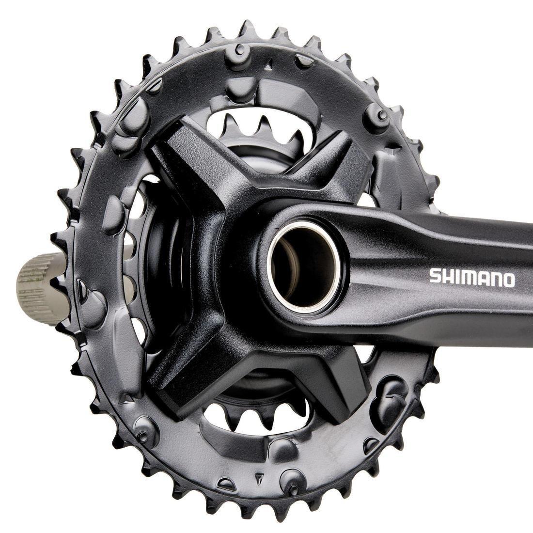 Double Chainset 9D 36/22-Speed Hollowtech II Bottom Bracket Shimano Altus, No Color, large image number 1