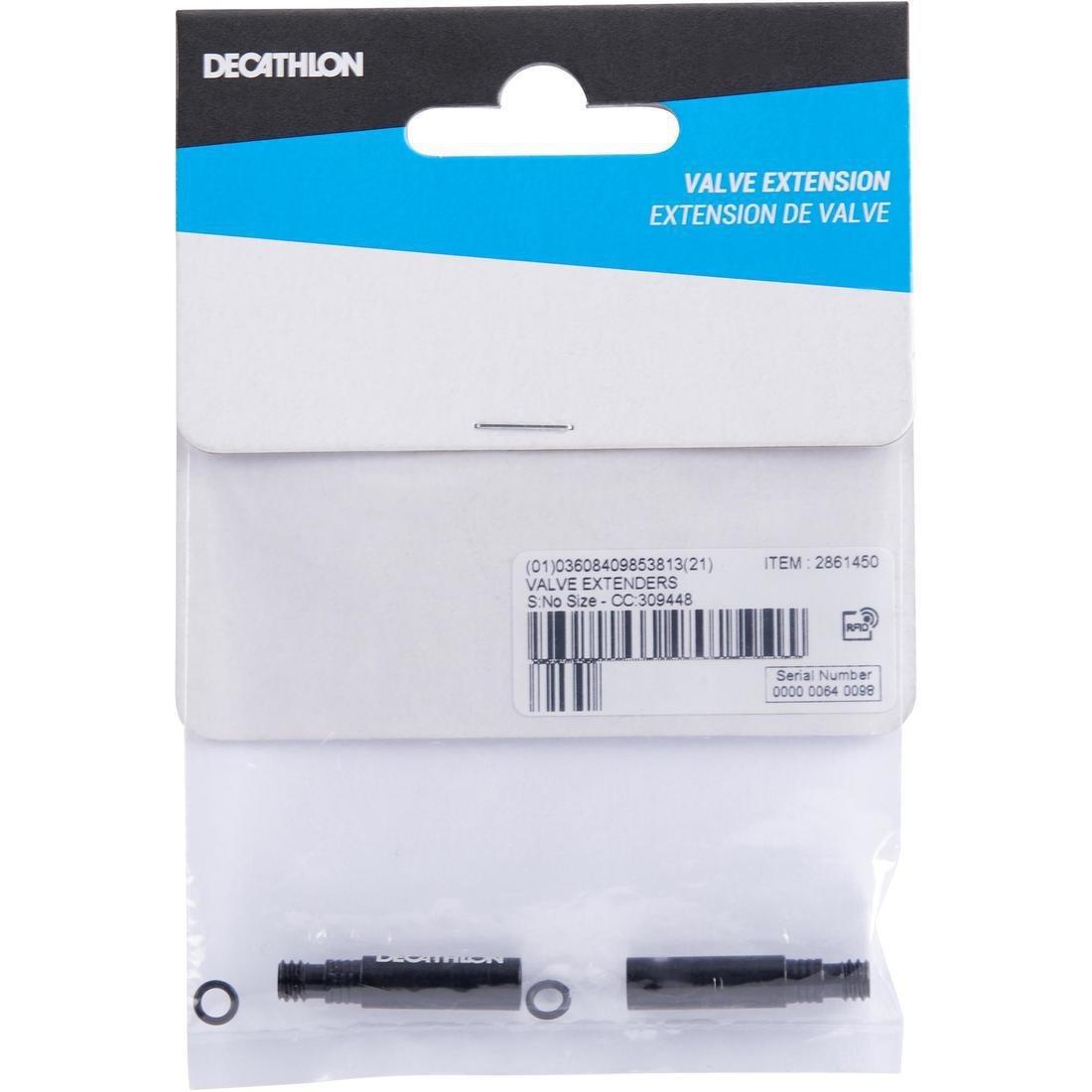 DECATHLON - Road Bike Valve Extenders, Black