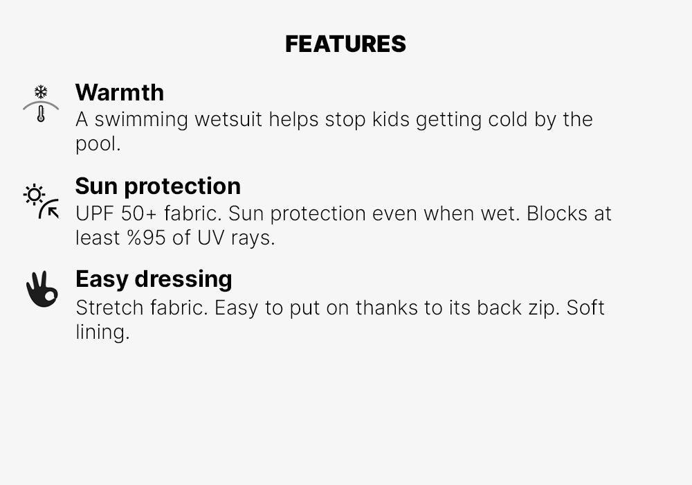 Kids Girls Uv-Protection Wetsuit Kloupi Panda Print, Green, No Color, large image number 15