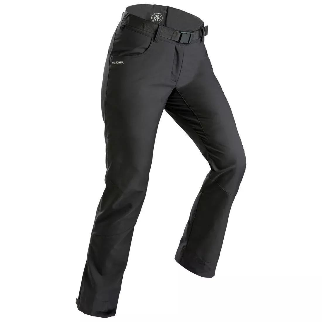 Women Warm Water-Repellent Walking Trousers - Sh500, Carbon Grey, No Color, medium
