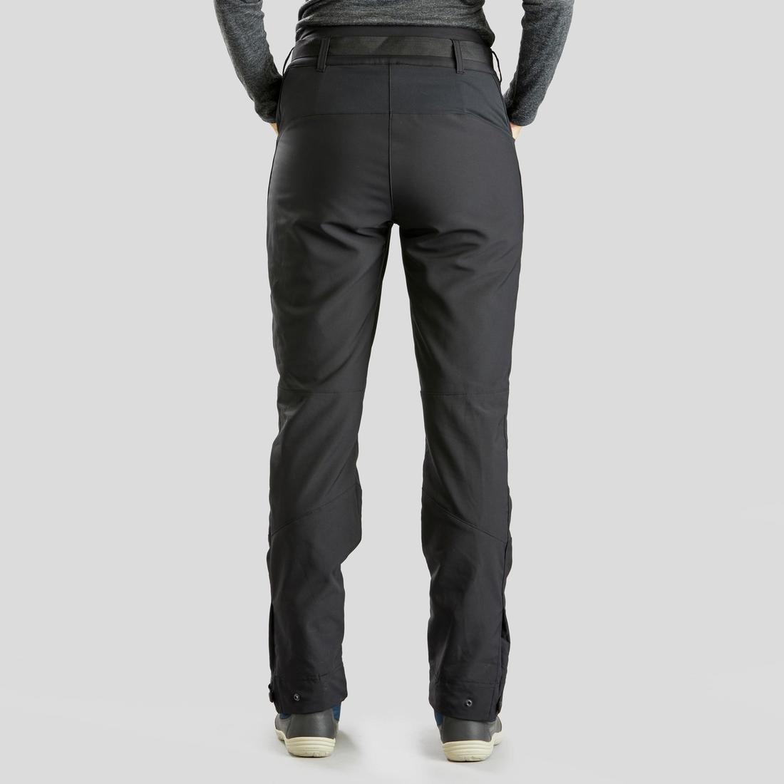Women Warm Water-Repellent Walking Trousers - Sh500, Carbon Grey, No Color, large image number 3