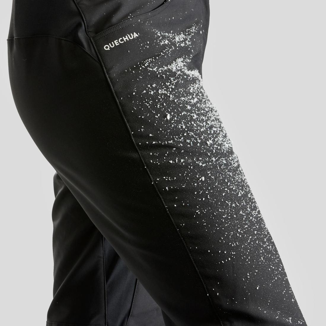 Women Warm Water-Repellent Walking Trousers - Sh500, Carbon Grey, No Color, large image number 5
