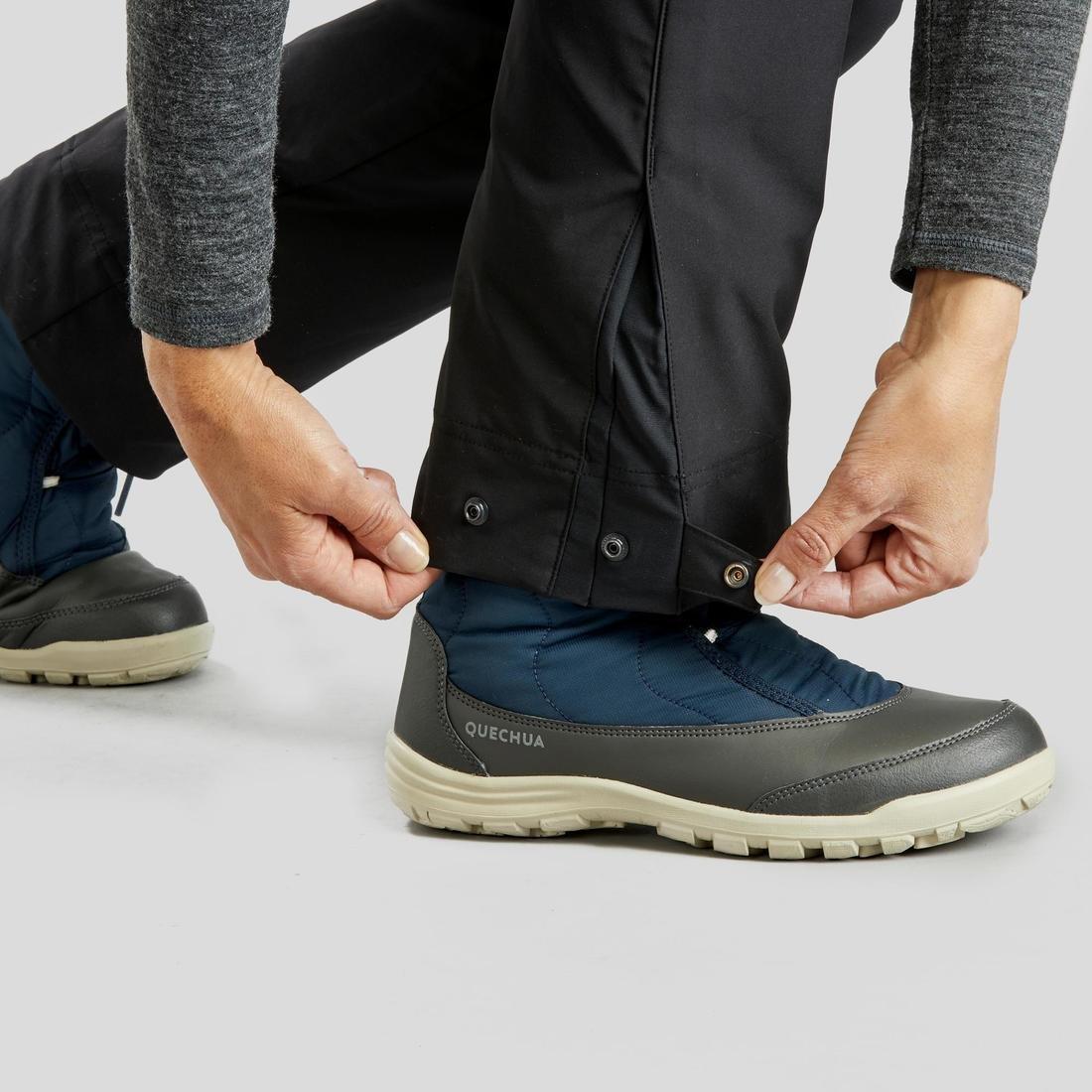Women Warm Water-Repellent Walking Trousers - Sh500, Carbon Grey, No Color, large image number 6
