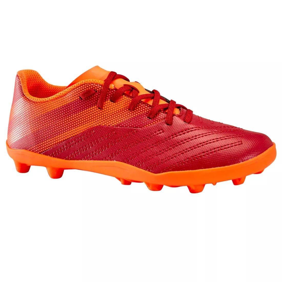 KIPSTA - Kids Boys Lace-Up Firm Ground Football Boots - Agility 140 Fg, Orange