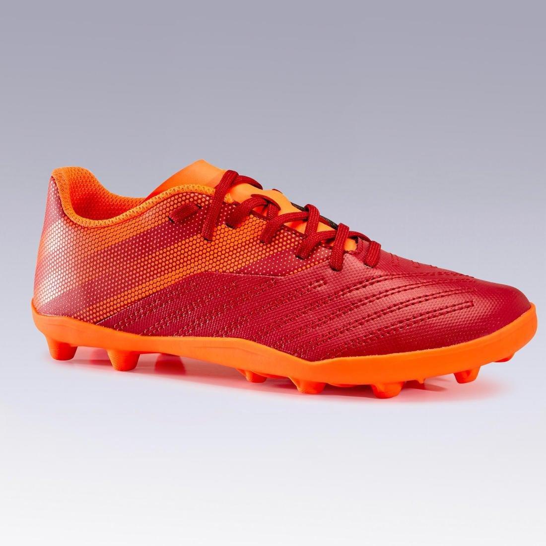 Kids Unisex Lace-Up Firm Ground Football Boots - Agility140 Fg, Red, No Color, large image number 3
