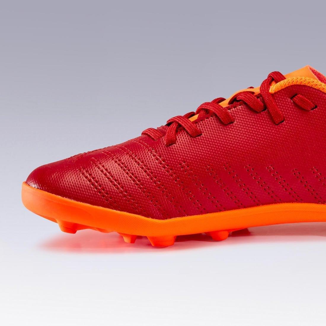 Kids Unisex Lace-Up Firm Ground Football Boots - Agility140 Fg, Red, No Color, large image number 5