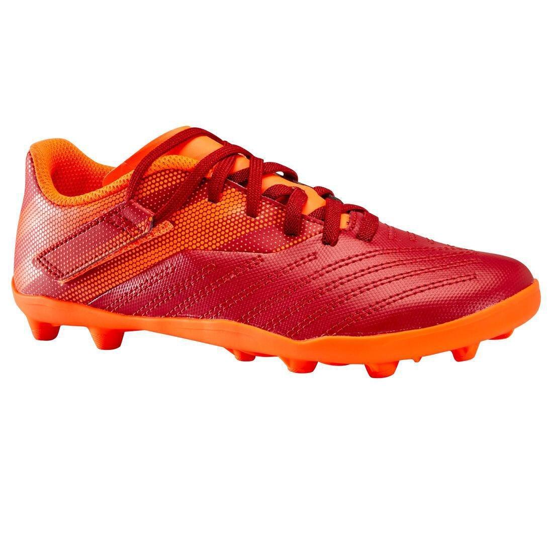 Kids' Rip-Tab Firm Ground Football Boots Agility 140FG, Bordeaux, No Color, large image number 0
