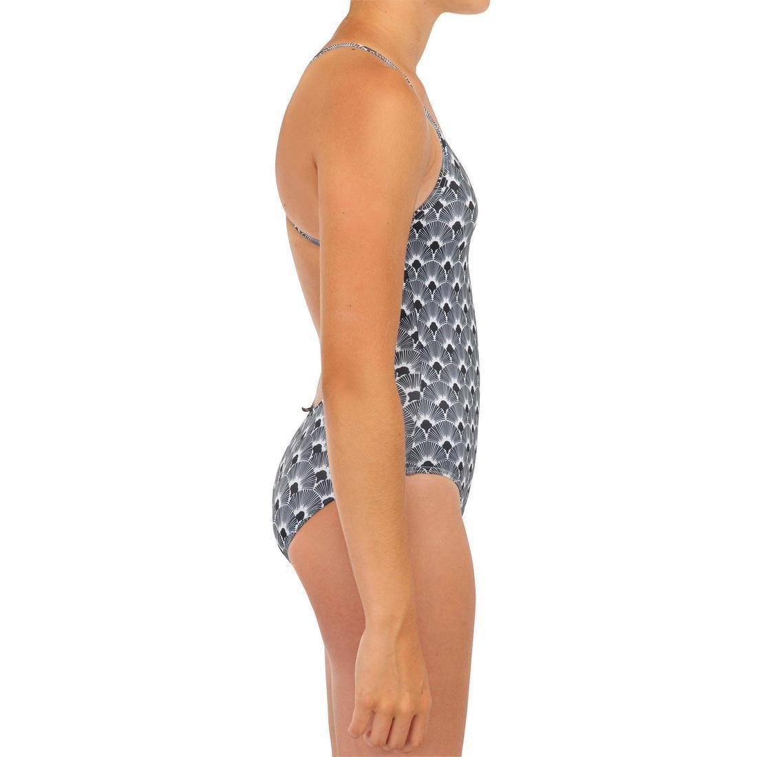 Kids Girls One-Piece Swimsuit - 100, Black, , large image number 1
