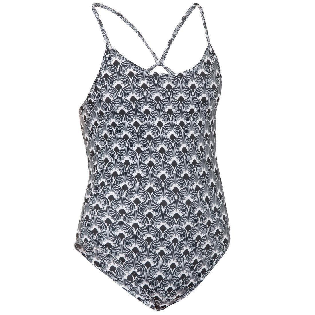 Kids Girls One-Piece Swimsuit - 100, Black, , large image number 3