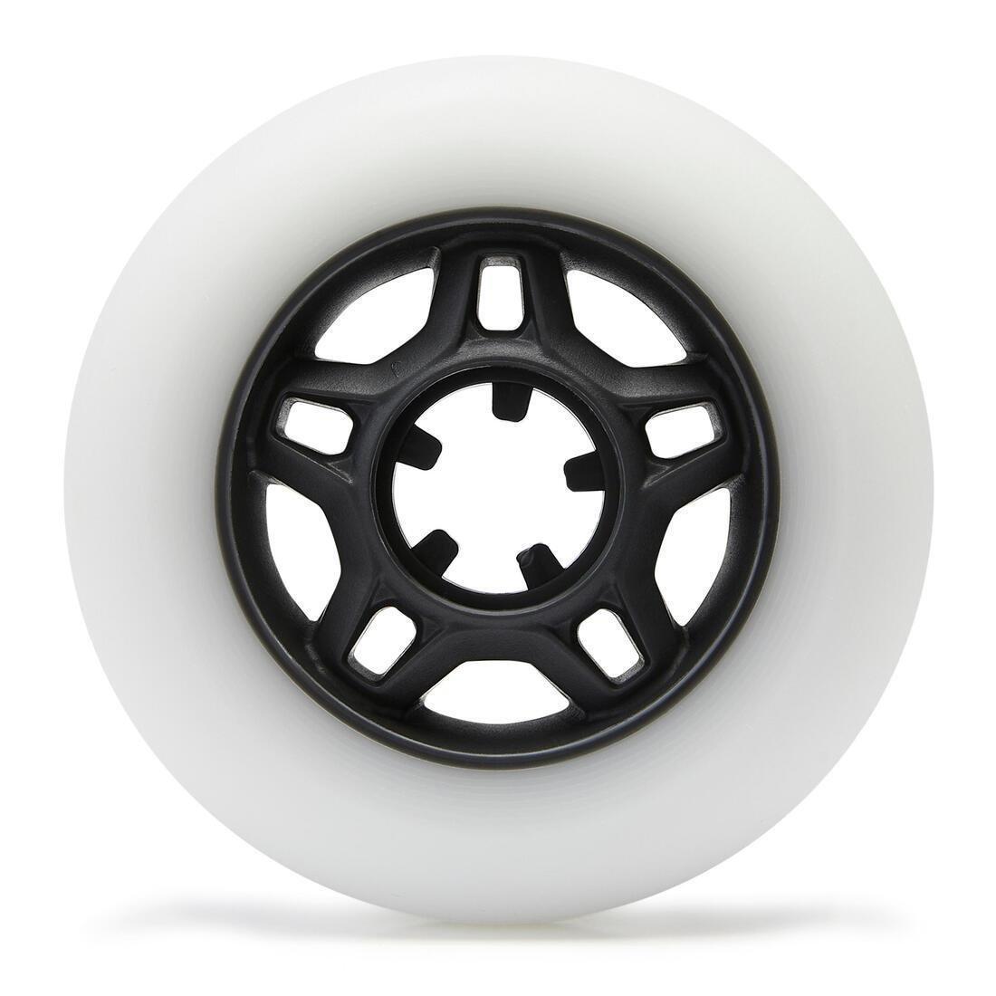 Adult 80mm 80A Fitness Inline Skating Wheels - Fit 4-Pack, White, 5401_000, large image number 3