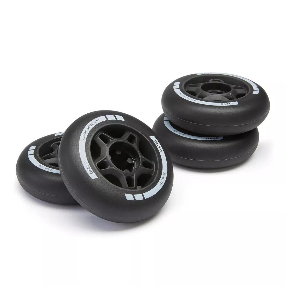Pack of 4 Inline Skate Wheels, No Color, large image number 0
