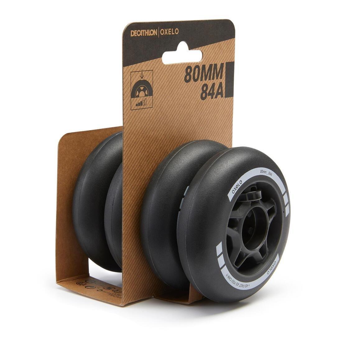 Pack of 4 Inline Skate Wheels, No Color, large image number 4