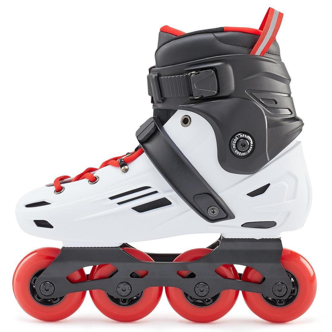 Oxelo Adult Freeride Hardboot Inline Skates Mf500 Snow White Azadea Uae