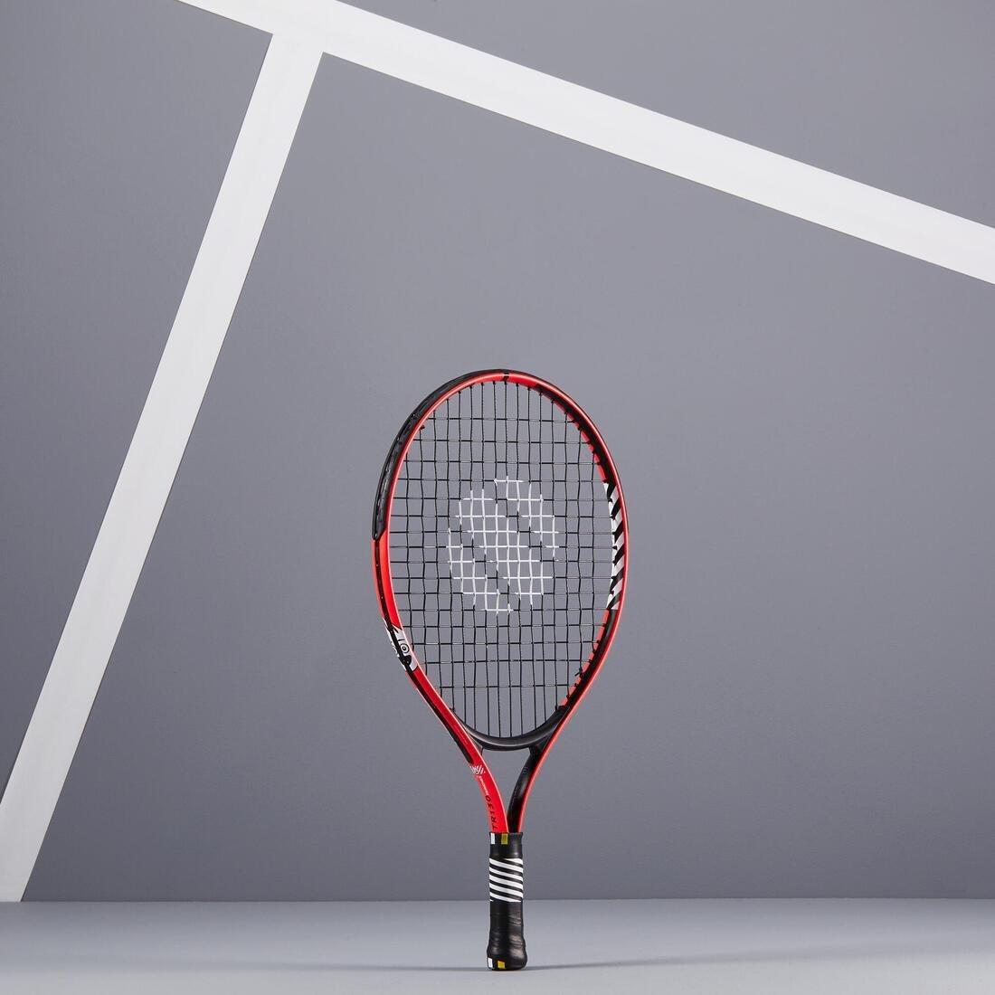 ARTENGO - Kids' 19 Tennis Racket TR130 - Red, Fluo blood orange