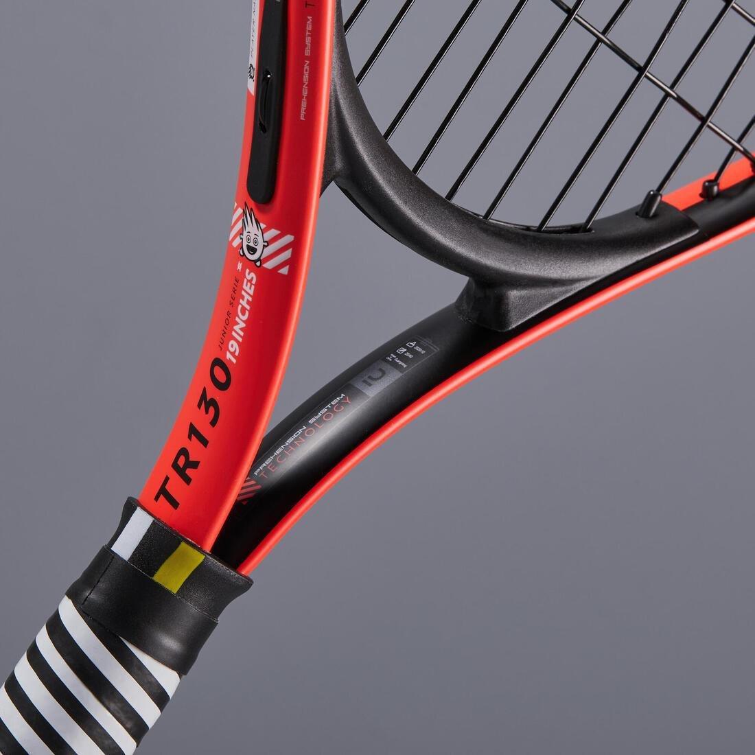 ARTENGO - Kids' 19 Tennis Racket TR130 - Red, Fluo blood orange