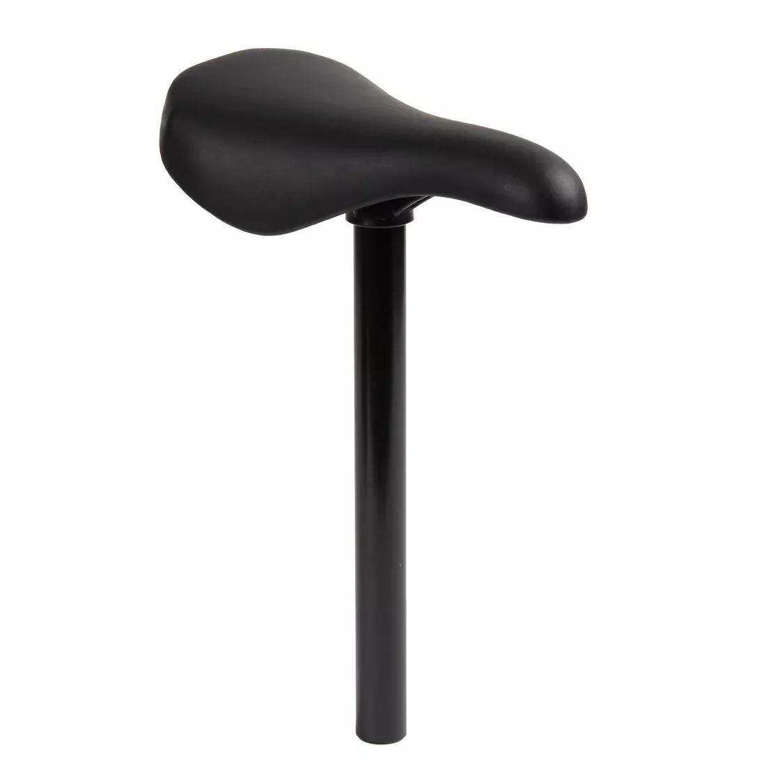 BLACK BMX Bike Saddle 25.4 mm Seat Post - Black, No Color, large image number 0