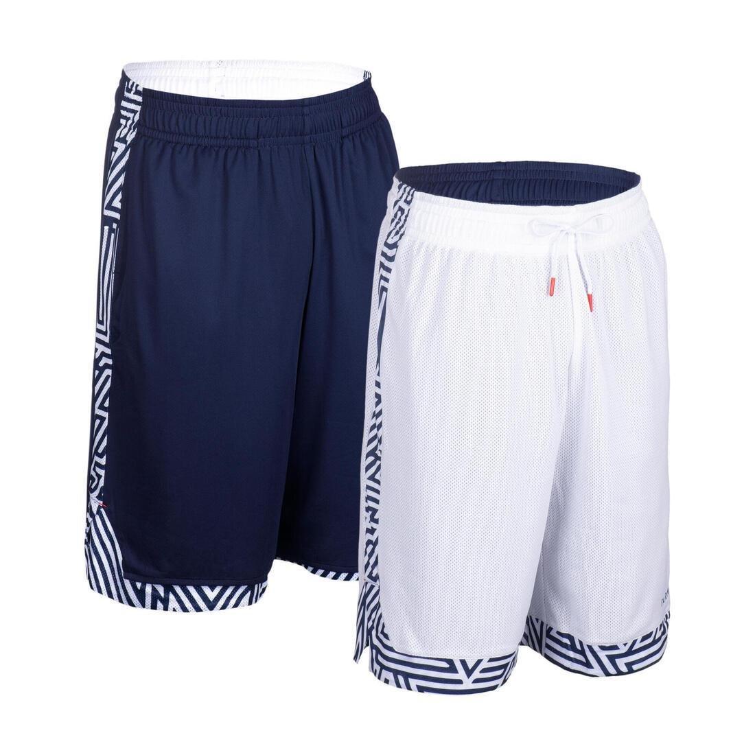 NAVY BLUE Men's Reversible Basketball Shorts - Navy/Garnet, , large image number 1
