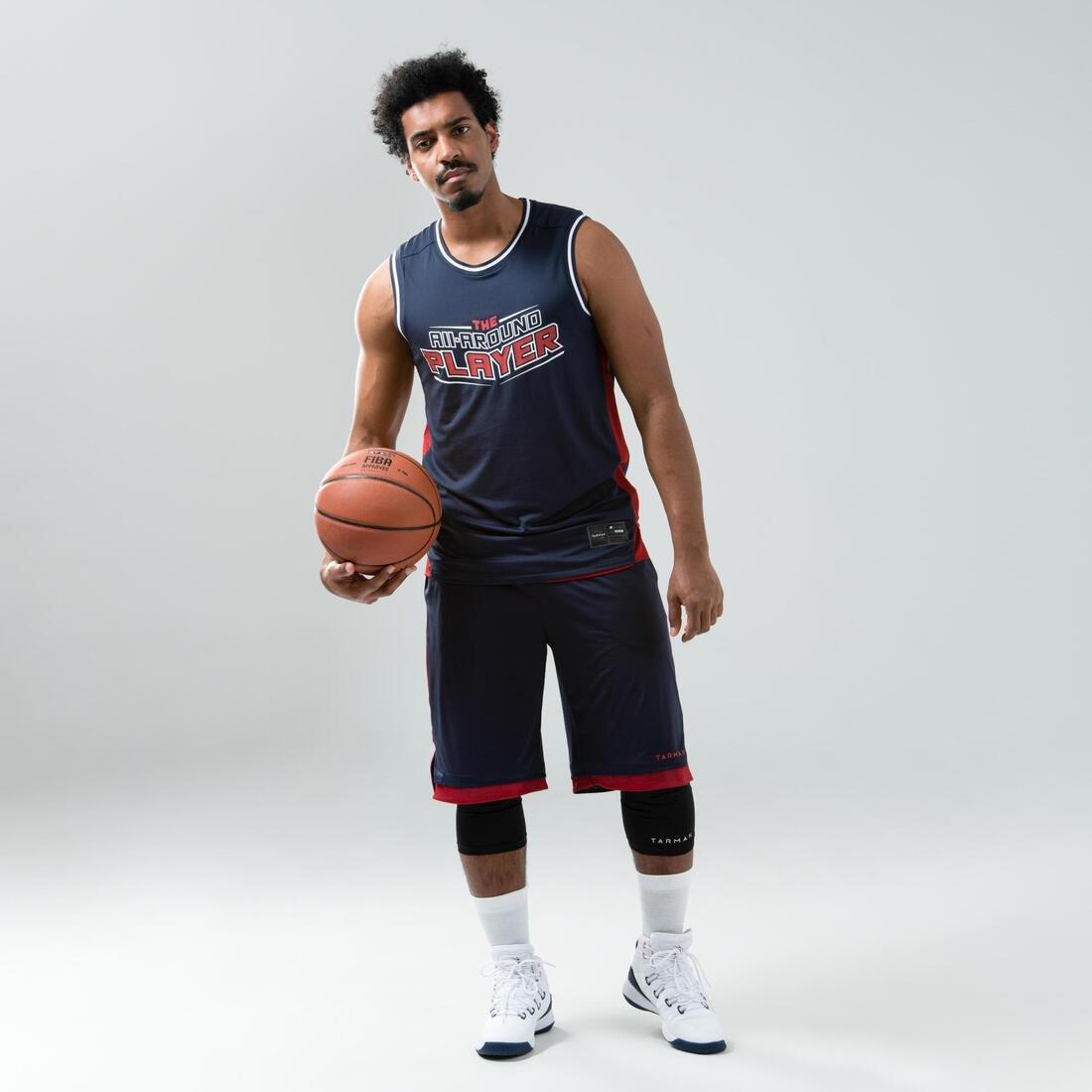 NAVY BLUE Men's Reversible Basketball Shorts - Navy/Garnet, , large image number 5