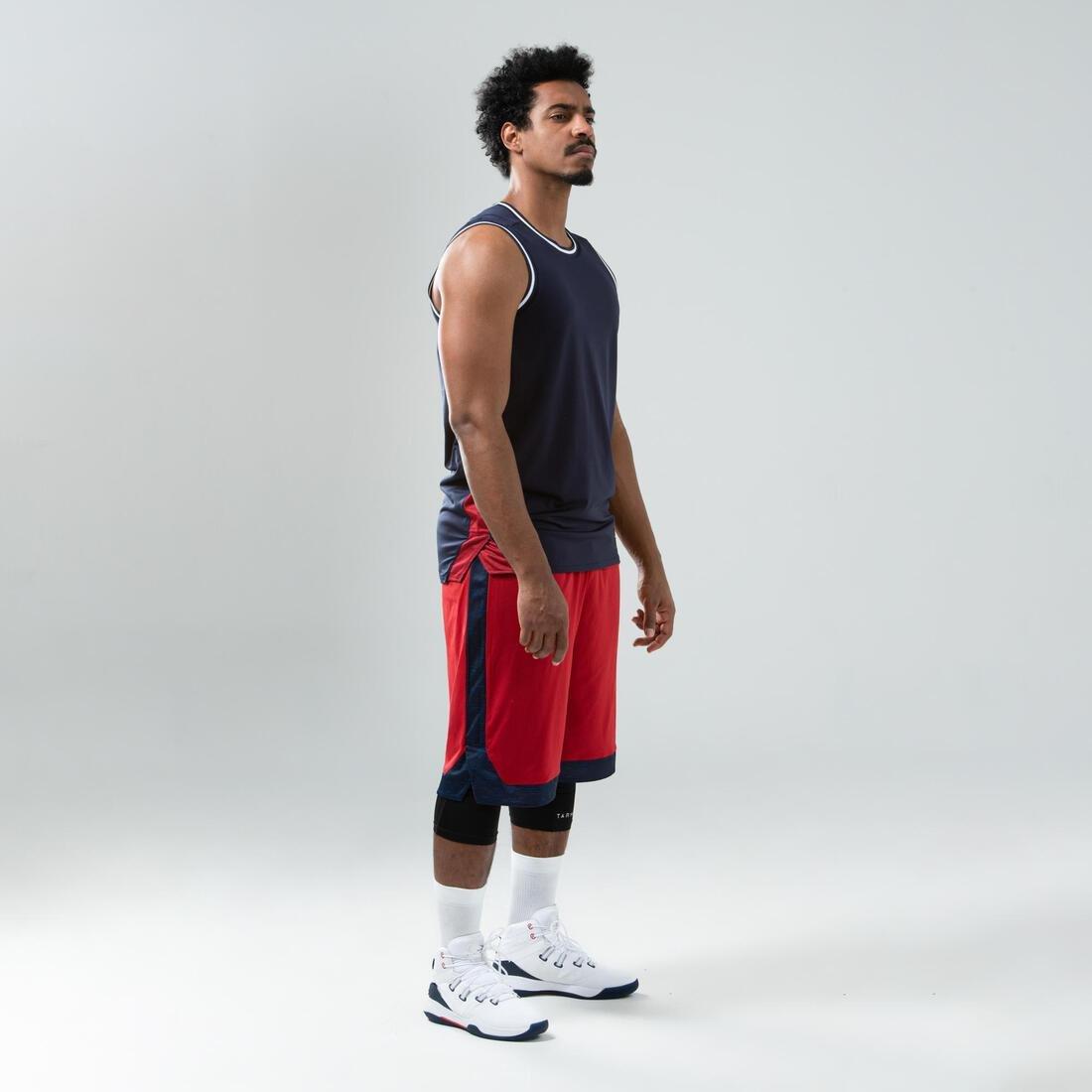 NAVY BLUE Men's Reversible Basketball Shorts - Navy/Garnet, , large image number 7