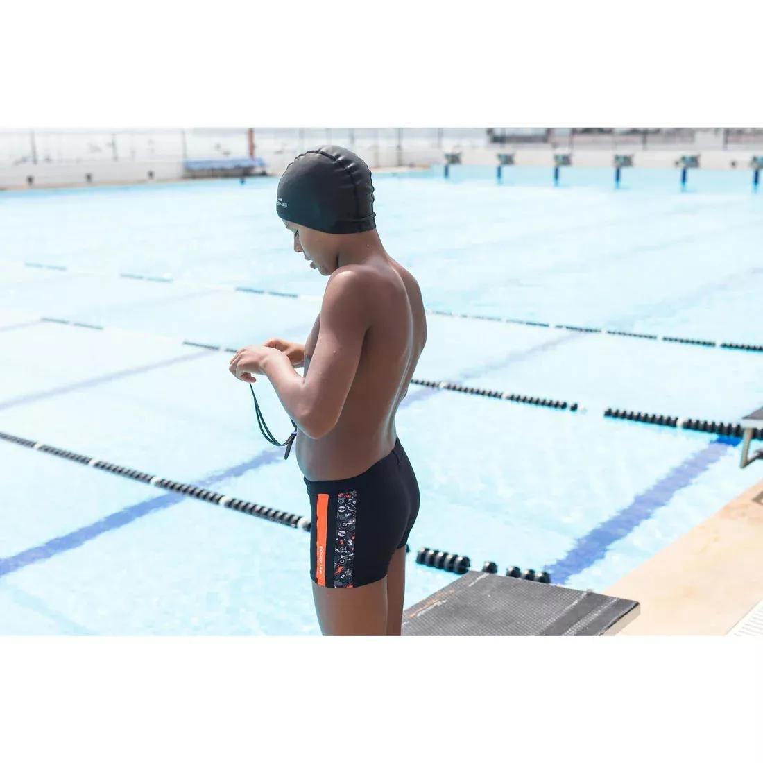 Kids Boys Yoke Swim Shorts, Black, No Color, large image number 6