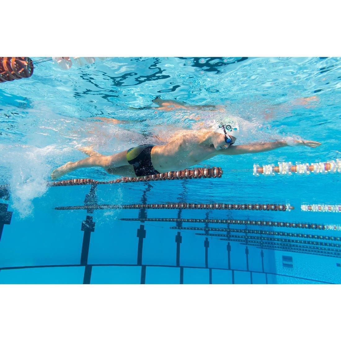 500 Fit Adibo Boy's Swimming Boxer Shorts, Fluo Yellow, No Color, large image number 2