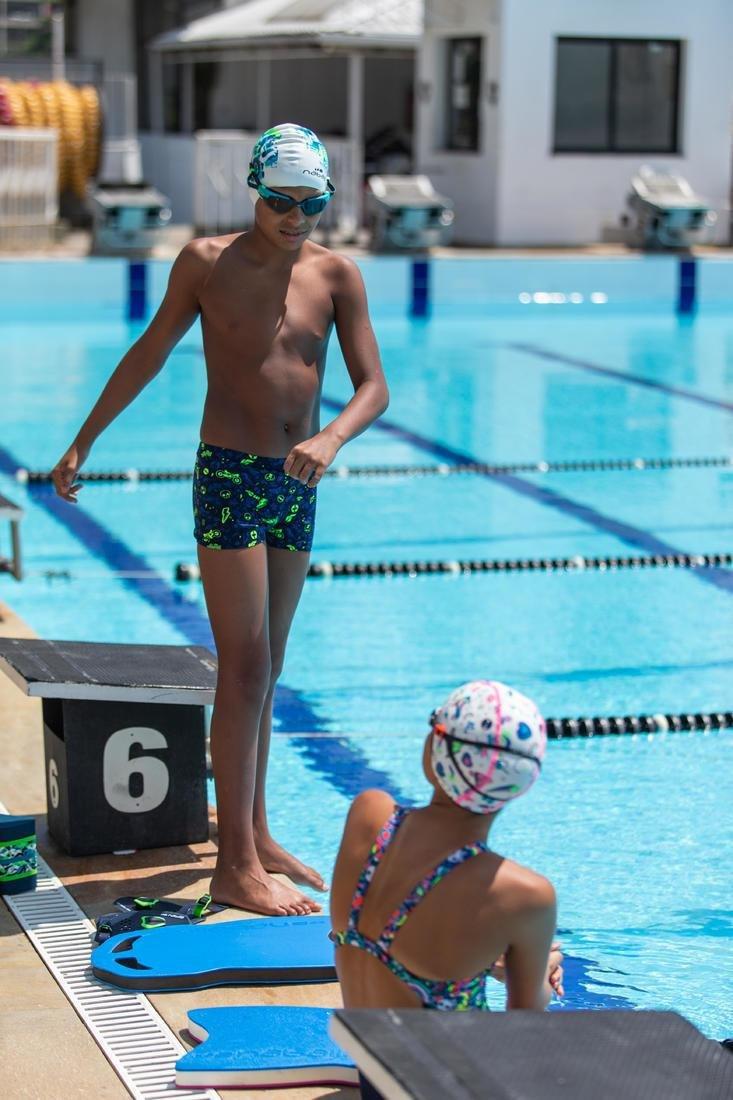 500 Fit Adibo Boy's Swimming Boxer Shorts, Fluo Yellow, No Color, large image number 9