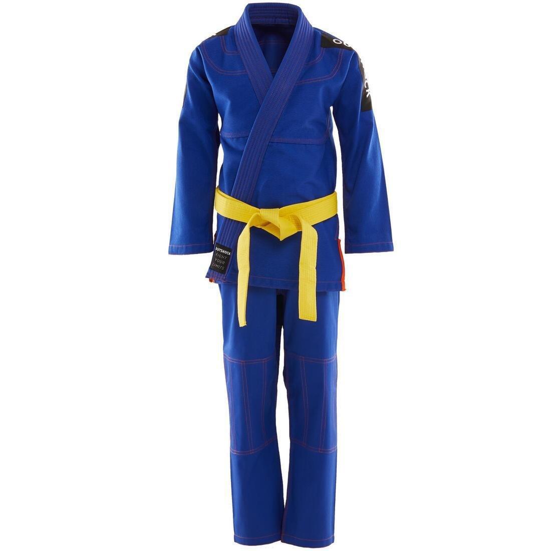 Kids Unisex Brazilian Jiu-Jitsu Uniform - 500, White, No Color, large image number 6