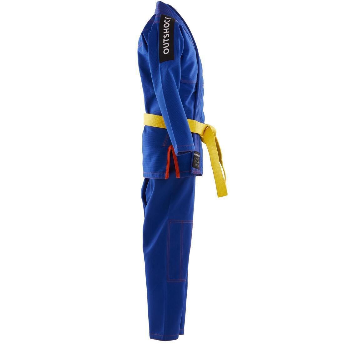 Kids Unisex Brazilian Jiu-Jitsu Uniform - 500, White, No Color, large image number 7