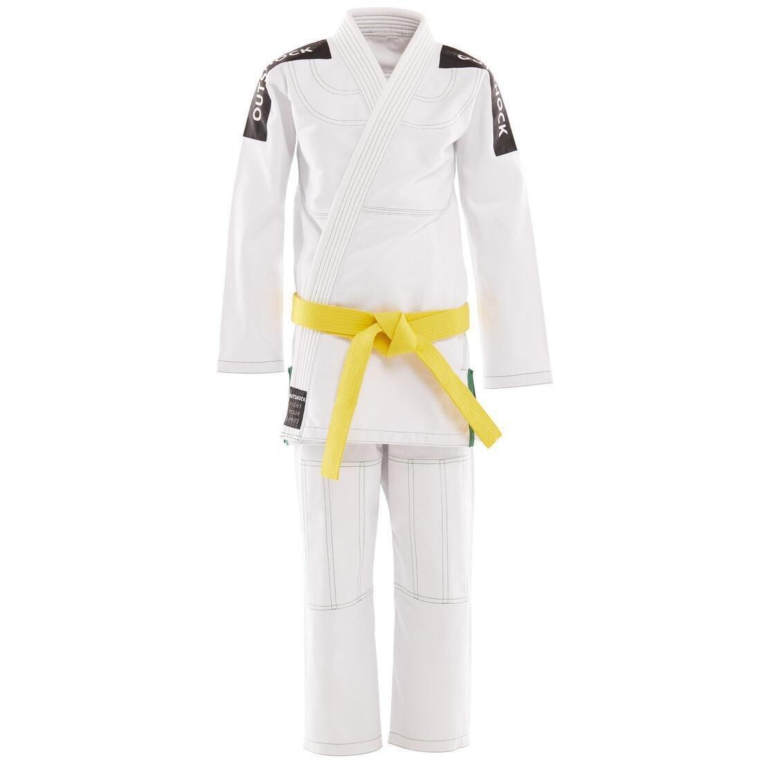 Kids Unisex Brazilian Jiu-Jitsu Uniform - 500, White, No Color, large image number 8