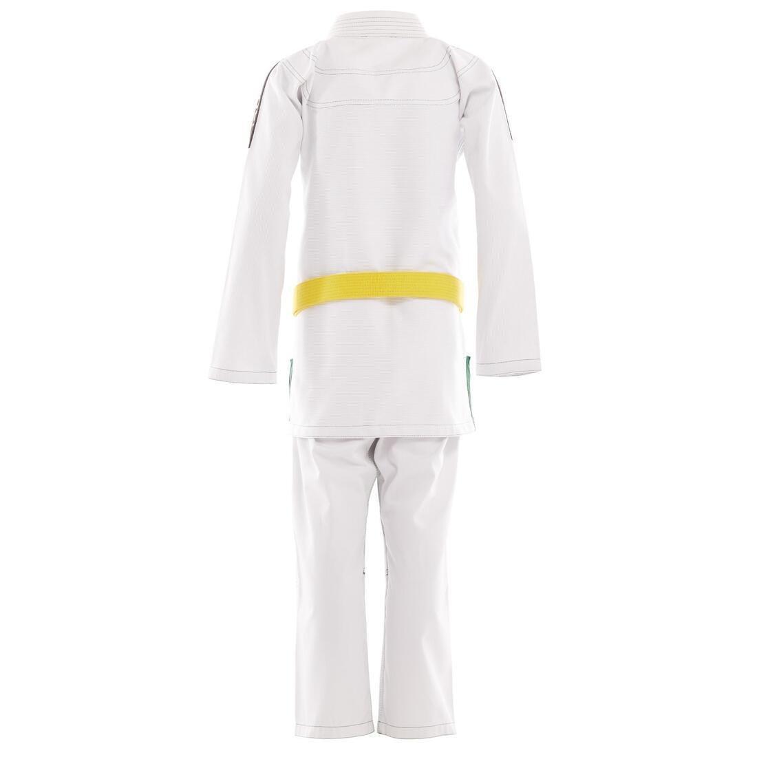 Kids Unisex Brazilian Jiu-Jitsu Uniform - 500, White, No Color, large image number 10