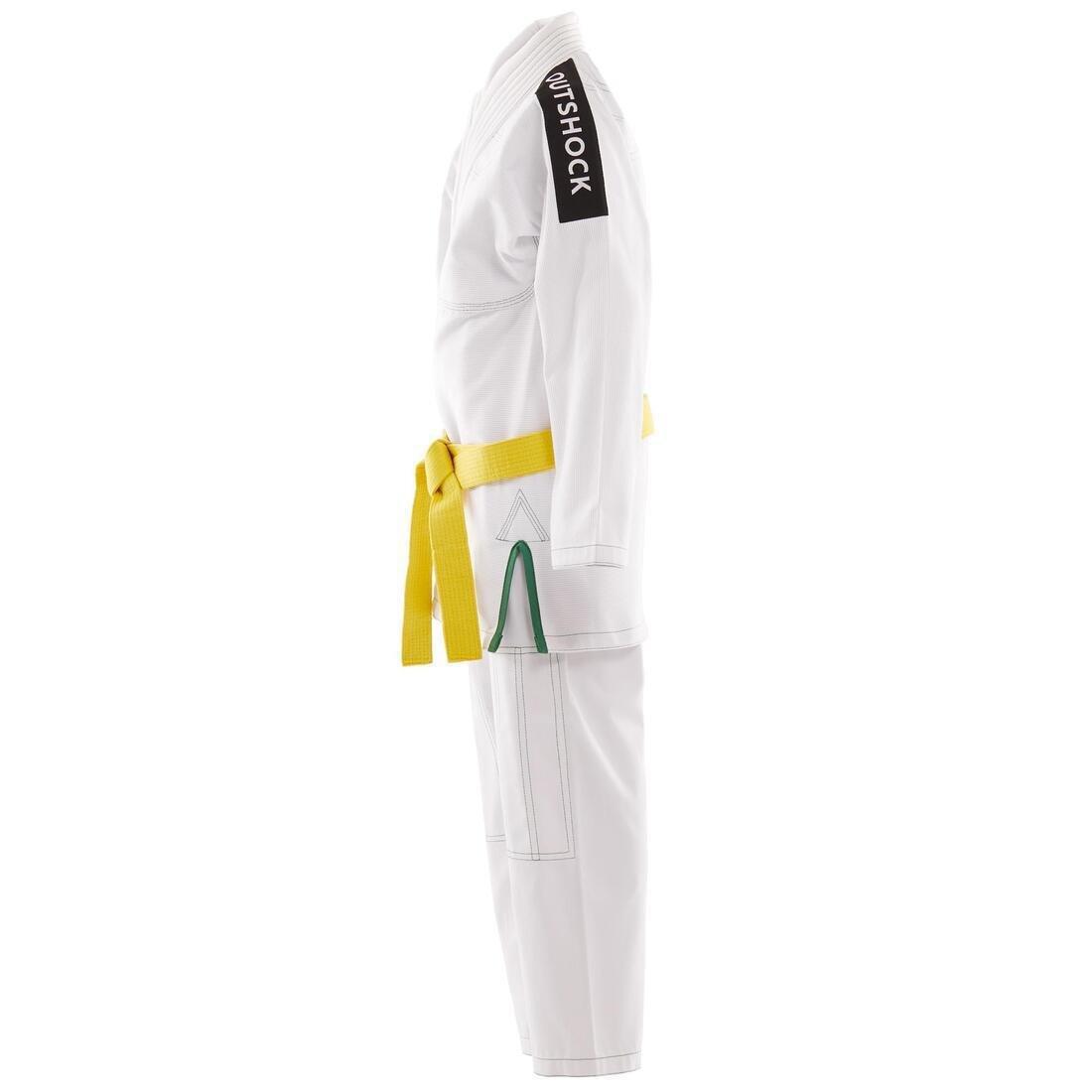 Kids Unisex Brazilian Jiu-Jitsu Uniform - 500, White, No Color, large image number 11