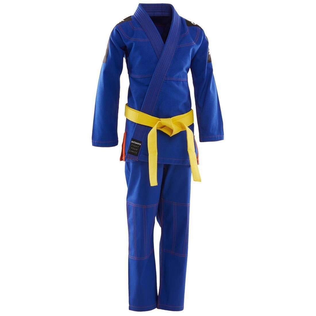 Kids Unisex Brazilian Jiu-Jitsu Uniform - 500, Indigo, No Color, medium
