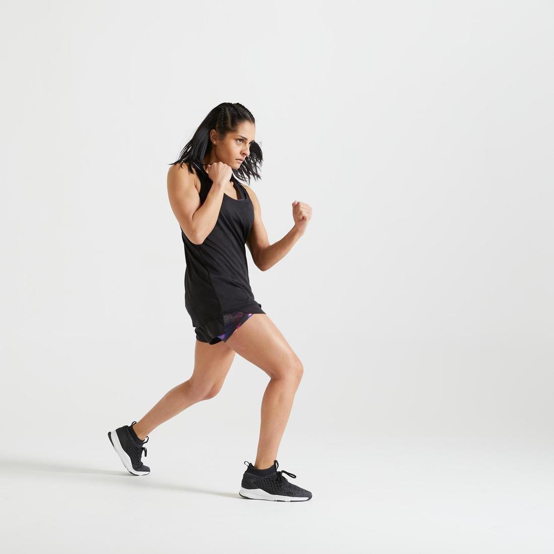 Thin Straps Fitness Tank Top, Black, No Color, large image number 1