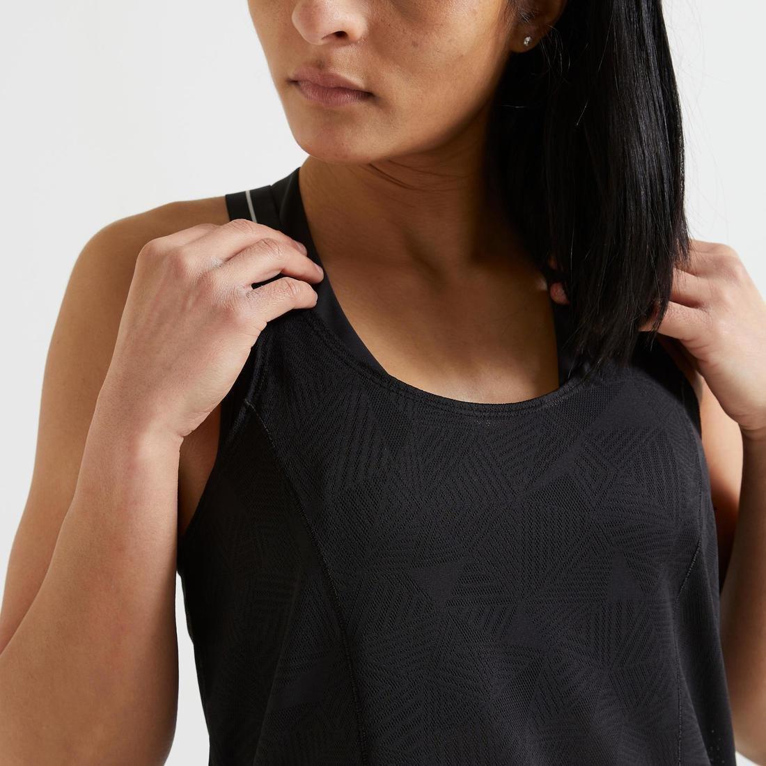 Thin Straps Fitness Tank Top, Black, No Color, large image number 4