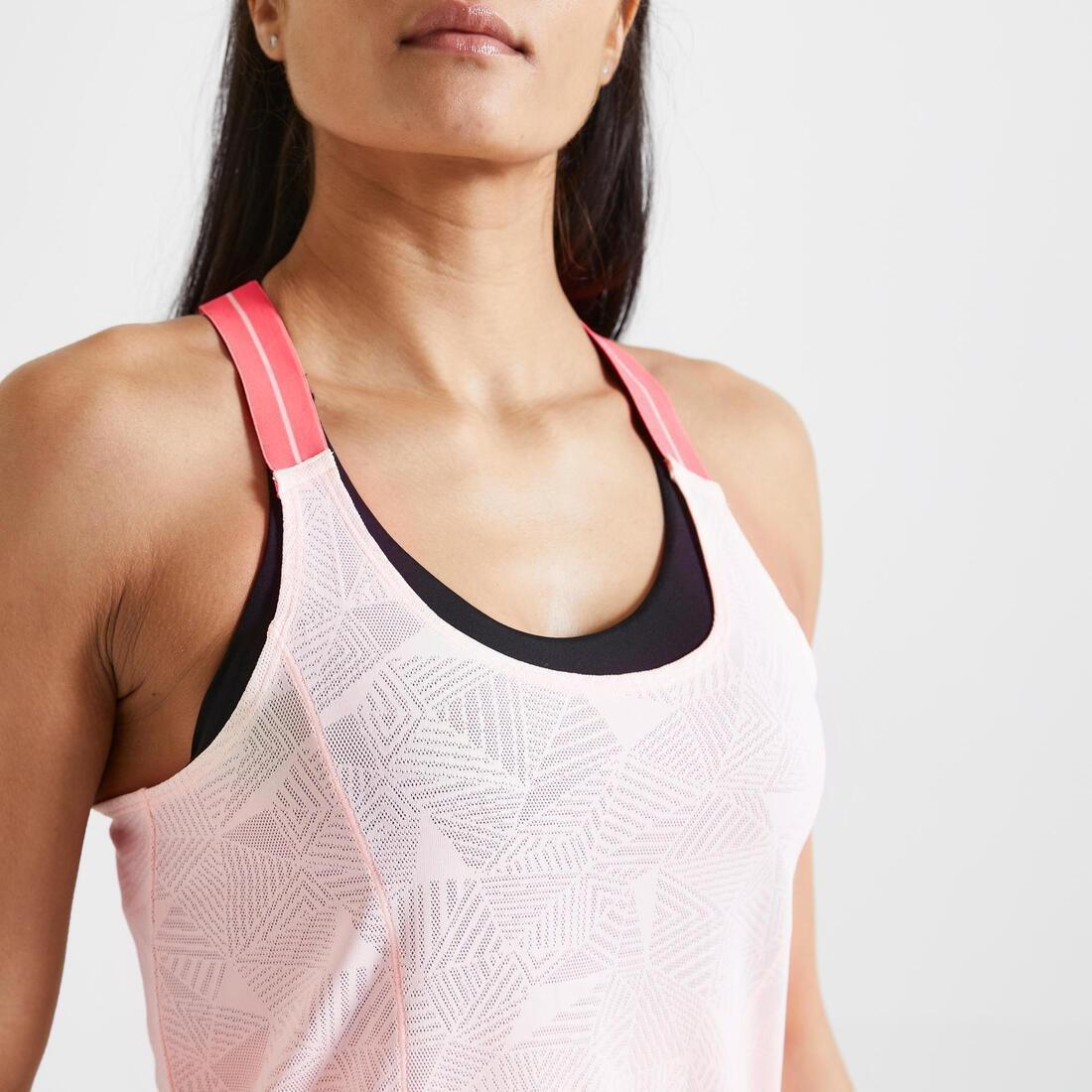 Thin Straps Fitness Tank Top, Black, No Color, large image number 7