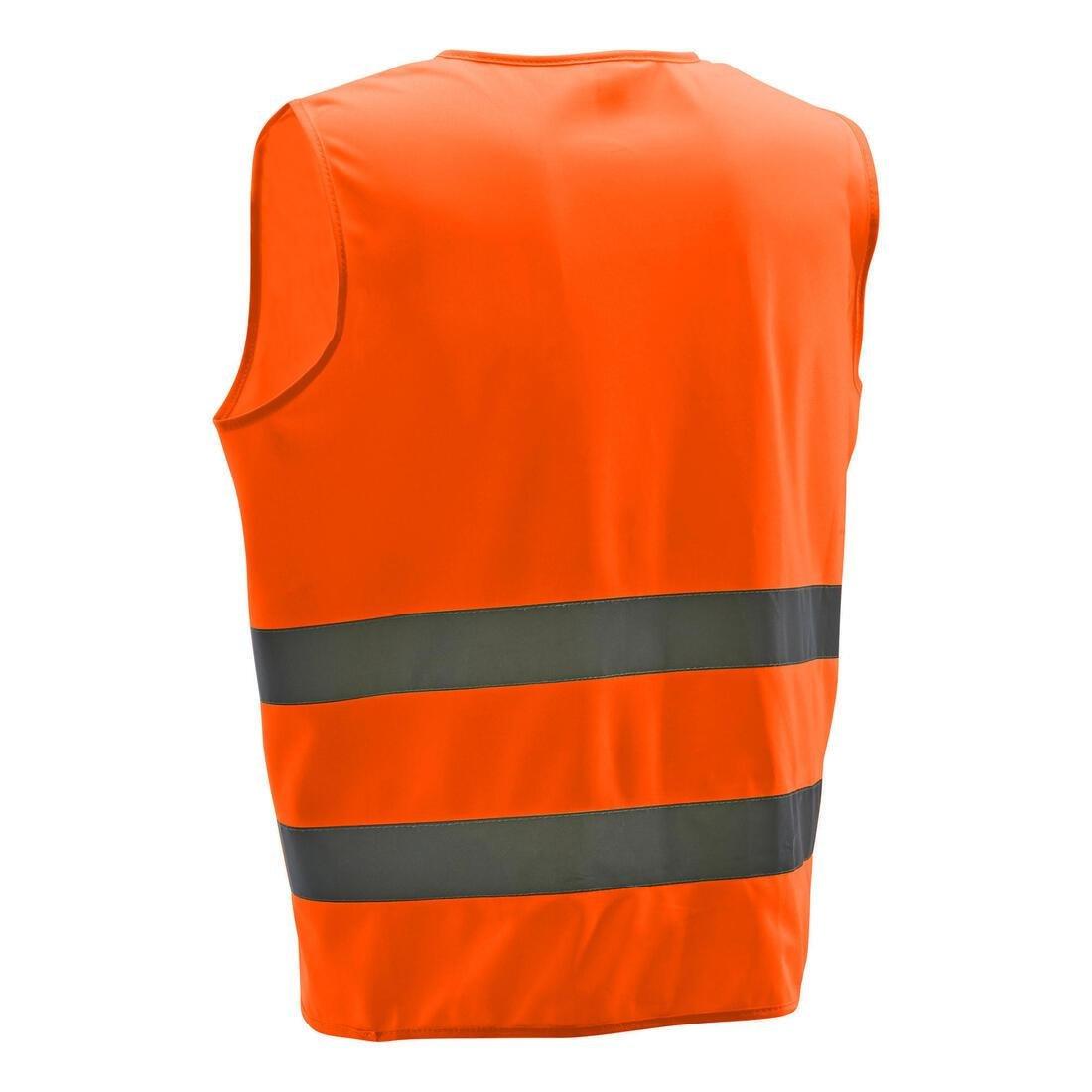 BTWIN - 500 Adult Hi-Vis Cycling Gillet - En1150, Orange