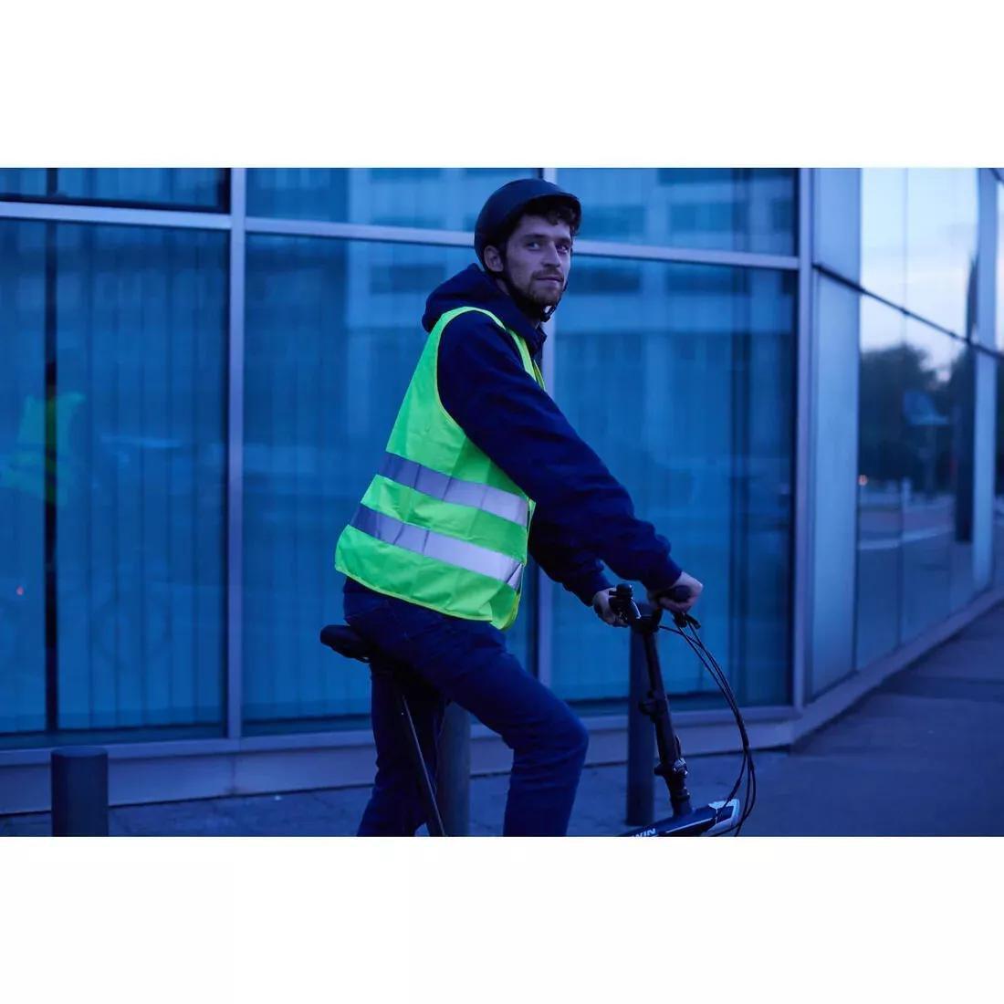 500 Adult Hi-Vis Cycling Gillet - En1150, Orange, , large image number 5