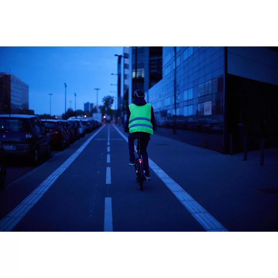 500 Adult Hi-Vis Cycling Gillet - En1150, Orange, , large image number 7