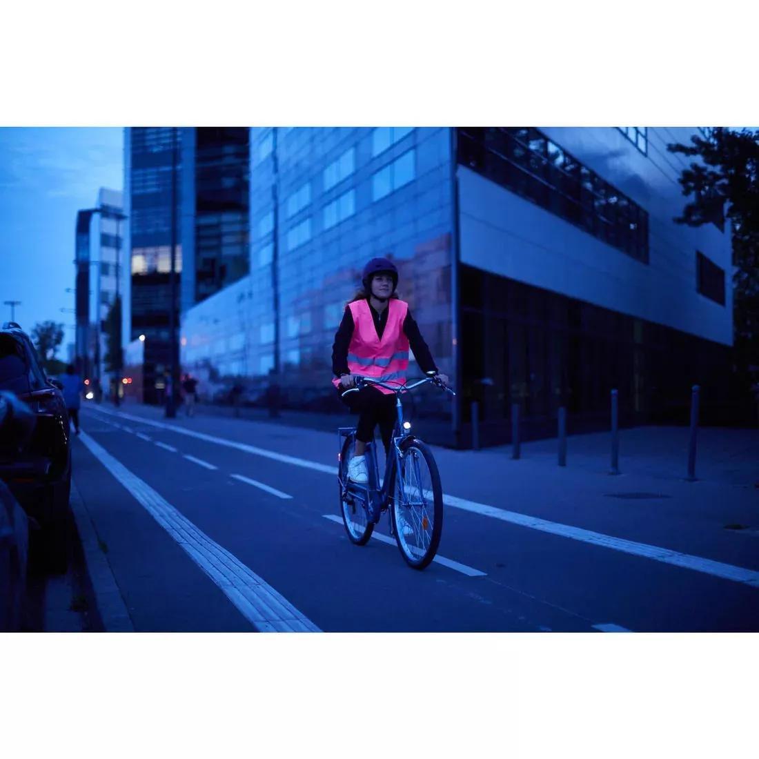 500 Adult Hi-Vis Cycling Gillet - En1150, Orange, No Color, large image number 11