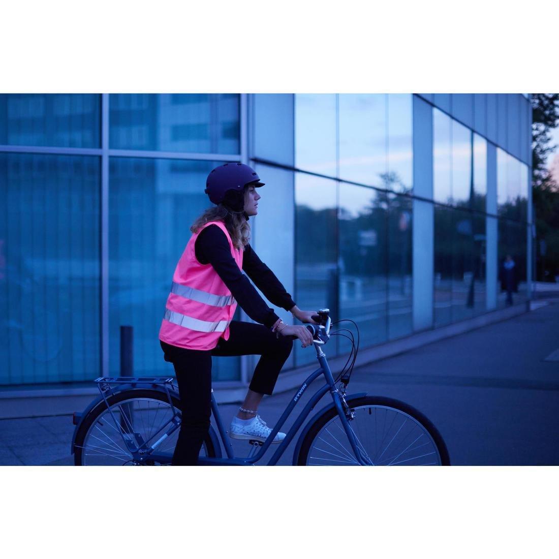 500 Adult Hi-Vis Cycling Gillet - En1150, Fluo Yellow, No Color, large image number 12