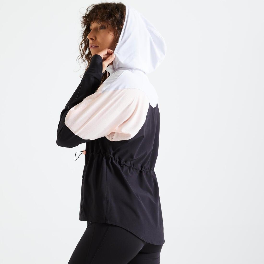 Loose Hooded Fitness Jacket, Black, , large image number 3